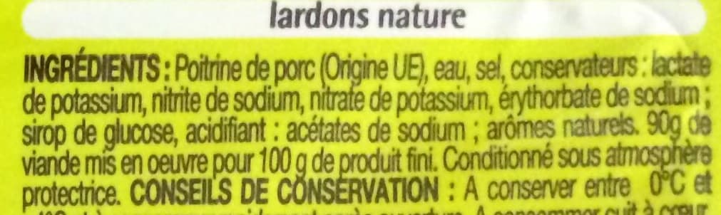Auchan Lardons nature packshot