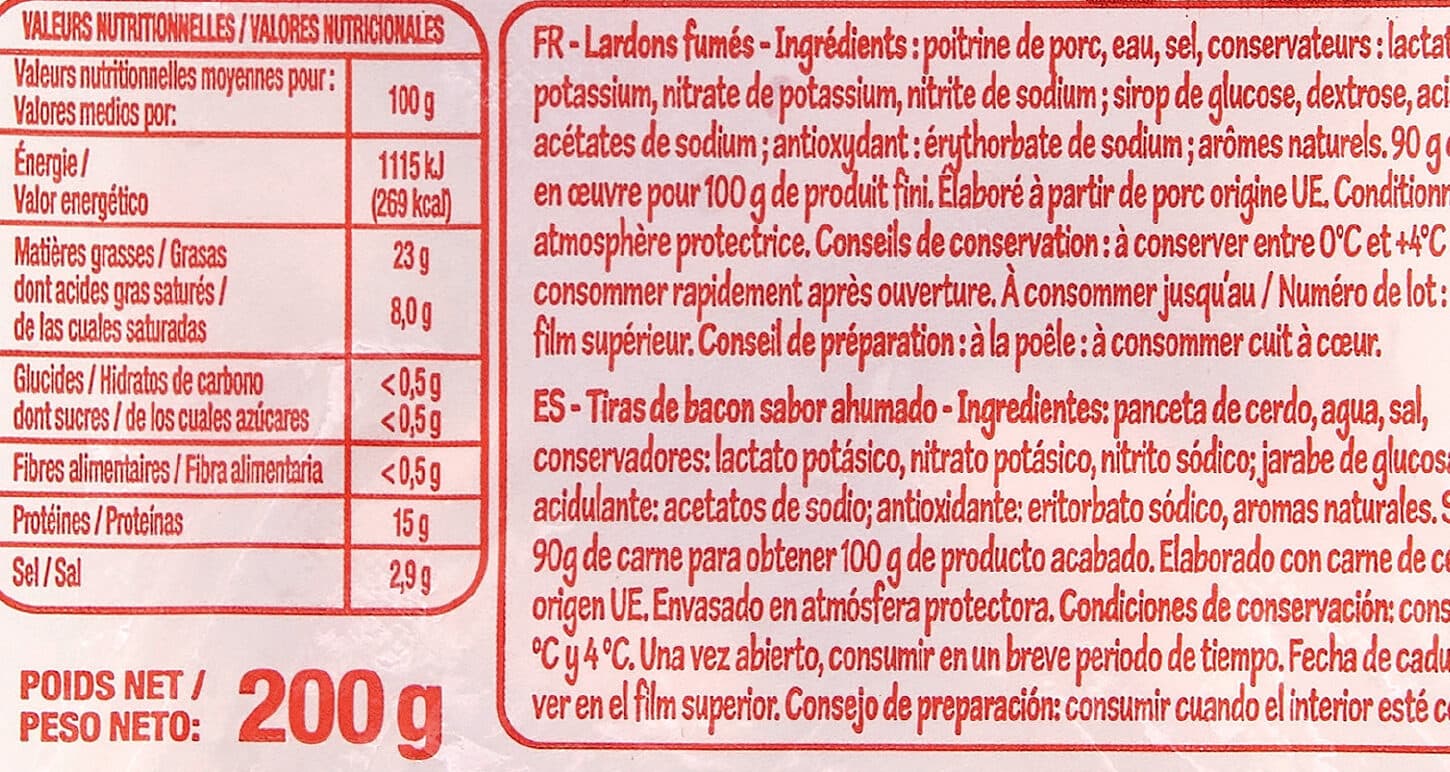 Auchan Lardons Fumés packshot
