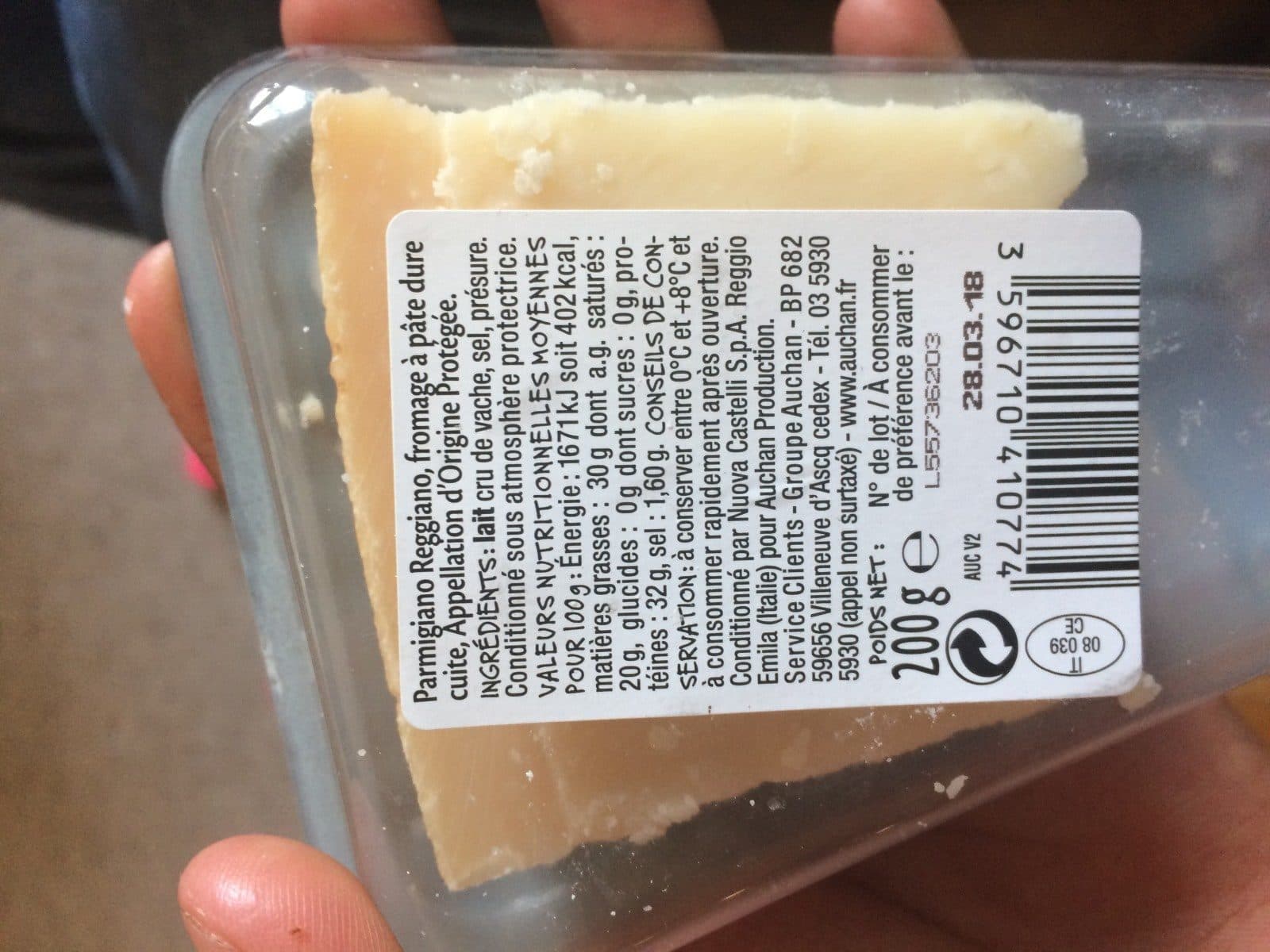 Auchan Parmigiano Reggiano packshot