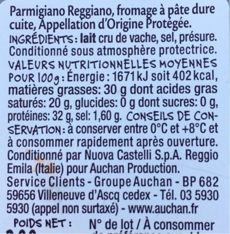 Auchan Parmigiano Reggiano packshot