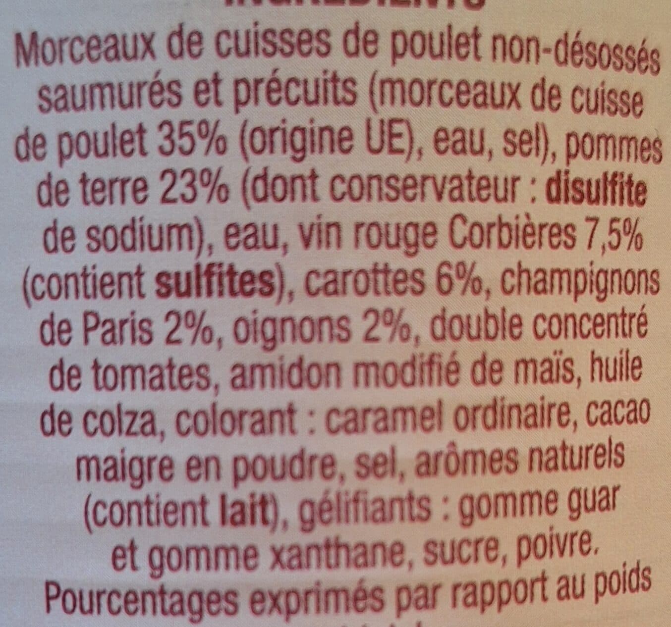 Auchan Coq au vin packshot