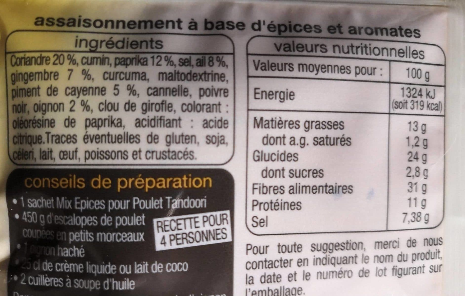 Auchan Mélange Tandoori packshot