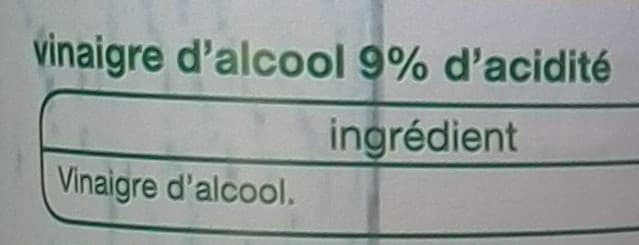 Auchan Vinaigre d'alcool blanc 9% d'acidité packshot
