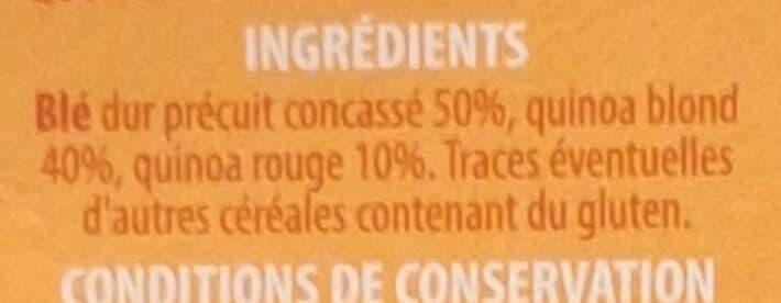 Auchan Boulgour, quinoa blond, quinoa rouge nature packshot