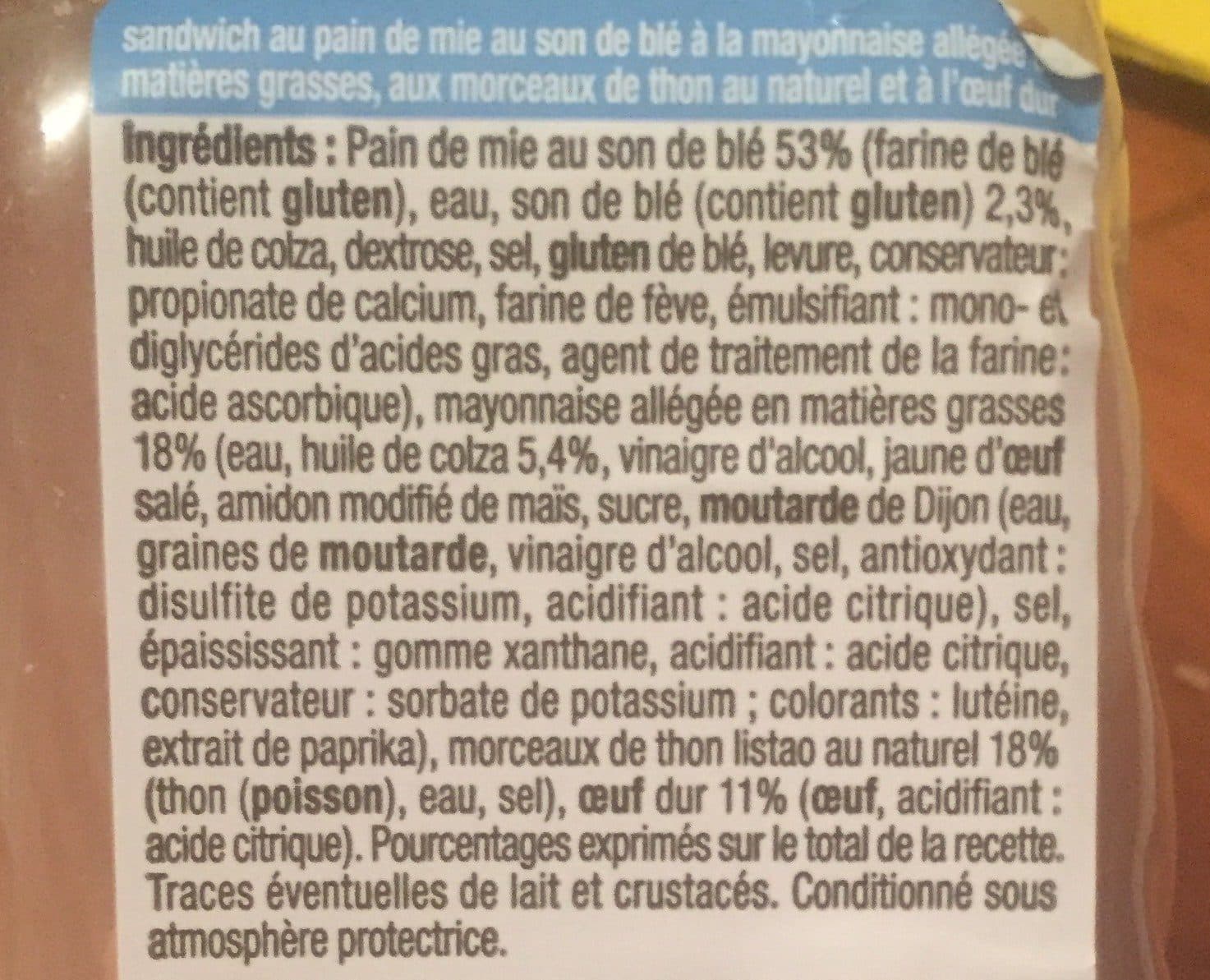 Auchan Pain de mieThon œufMayonnaise X2 packshot