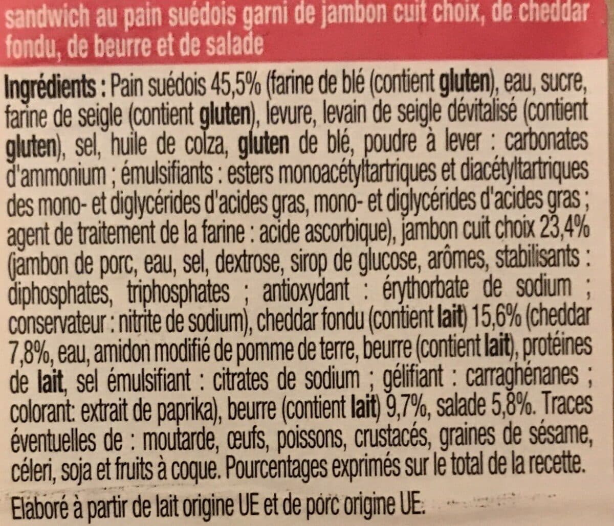 Auchan Pain suédois jambon cheddar packshot