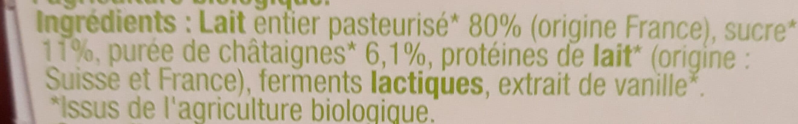 Auchan Yaourt sur lit chataigne bio packshot