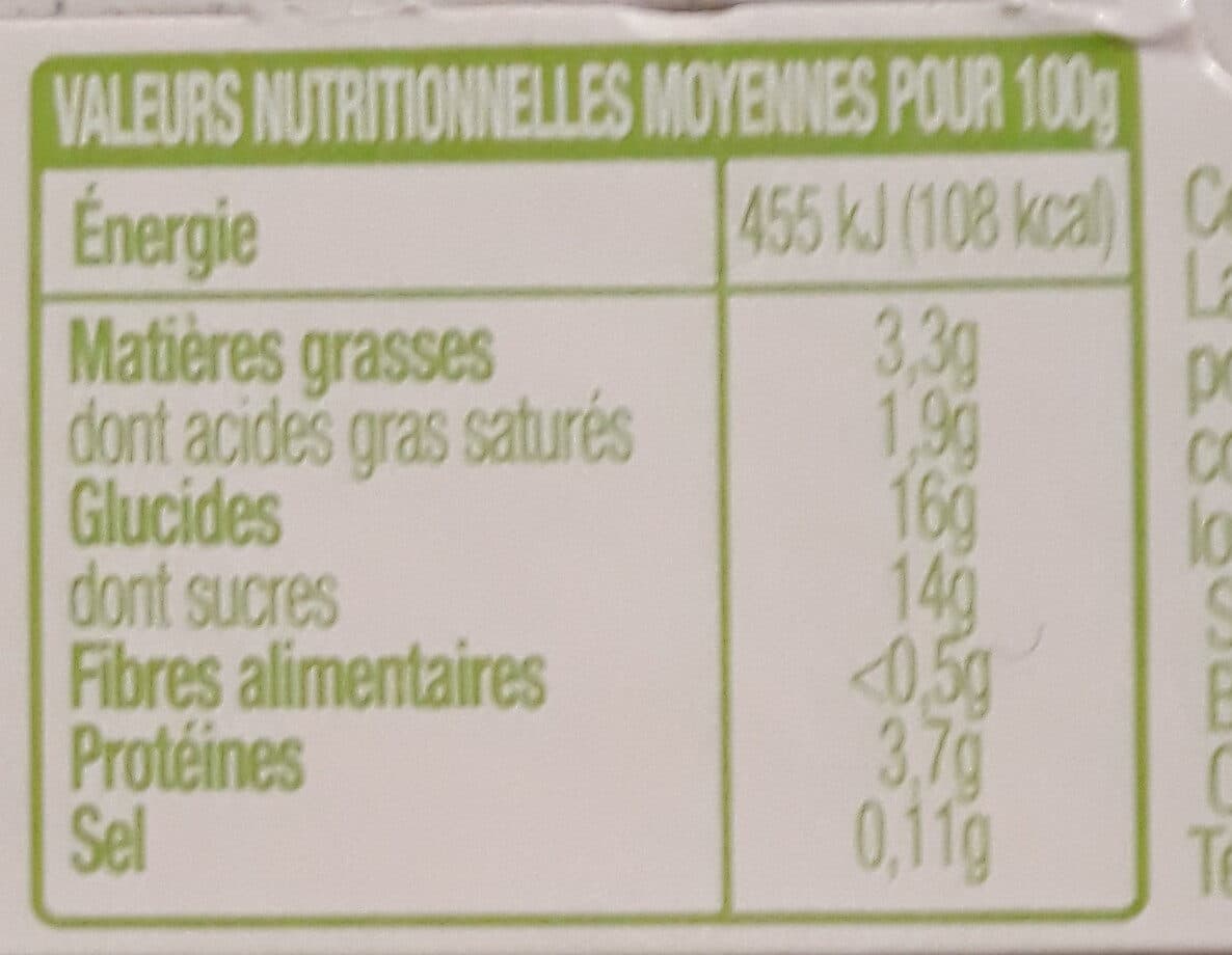 Auchan Yaourt sur lit chataigne bio packshot
