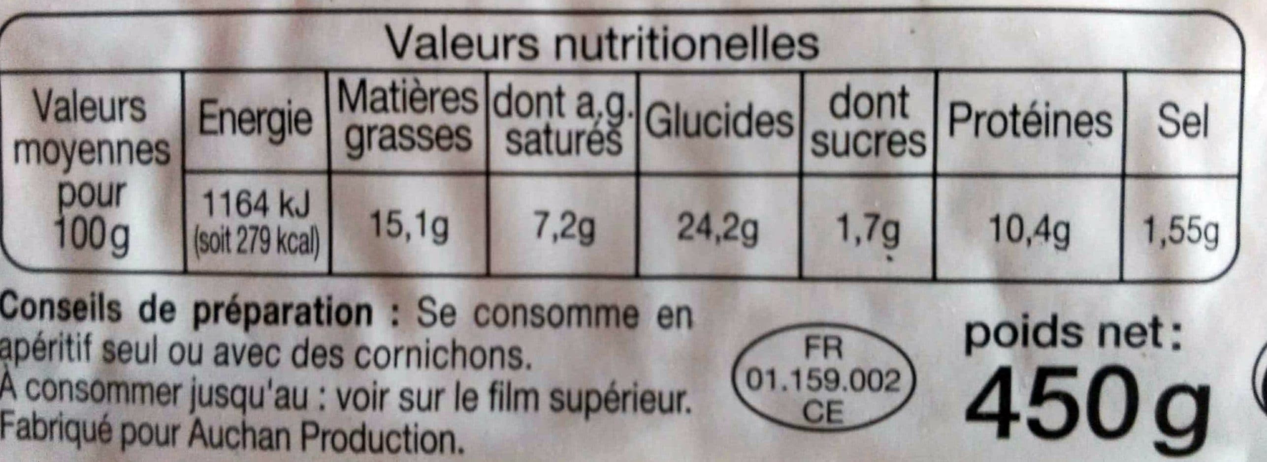 Auchan Pâté en croûte cocktail packshot