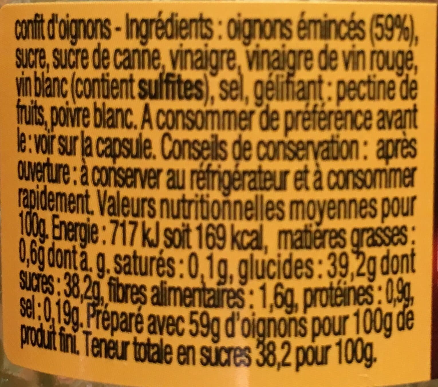 Auchan Confit d'oignons packshot