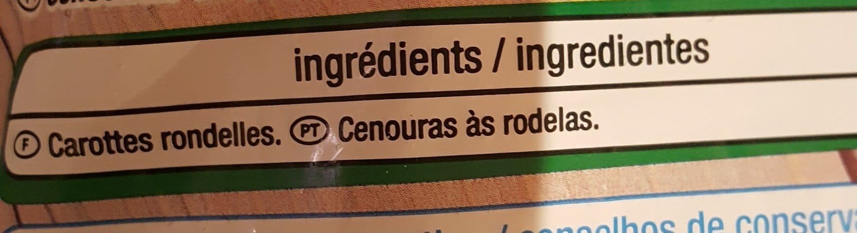 Auchan Carottes en rondelles packshot