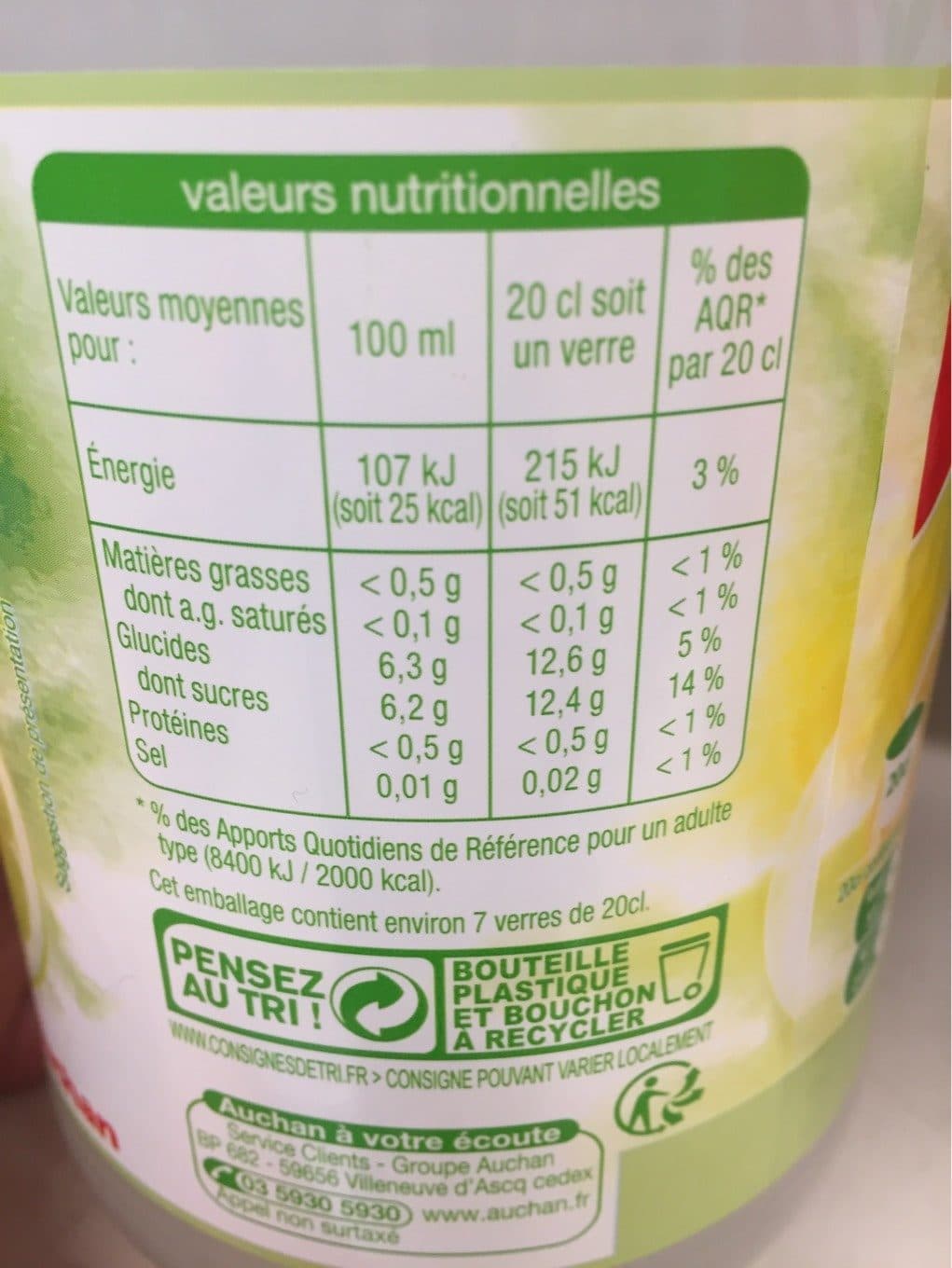 Auchan Soda lemon* - Goût citron packshot