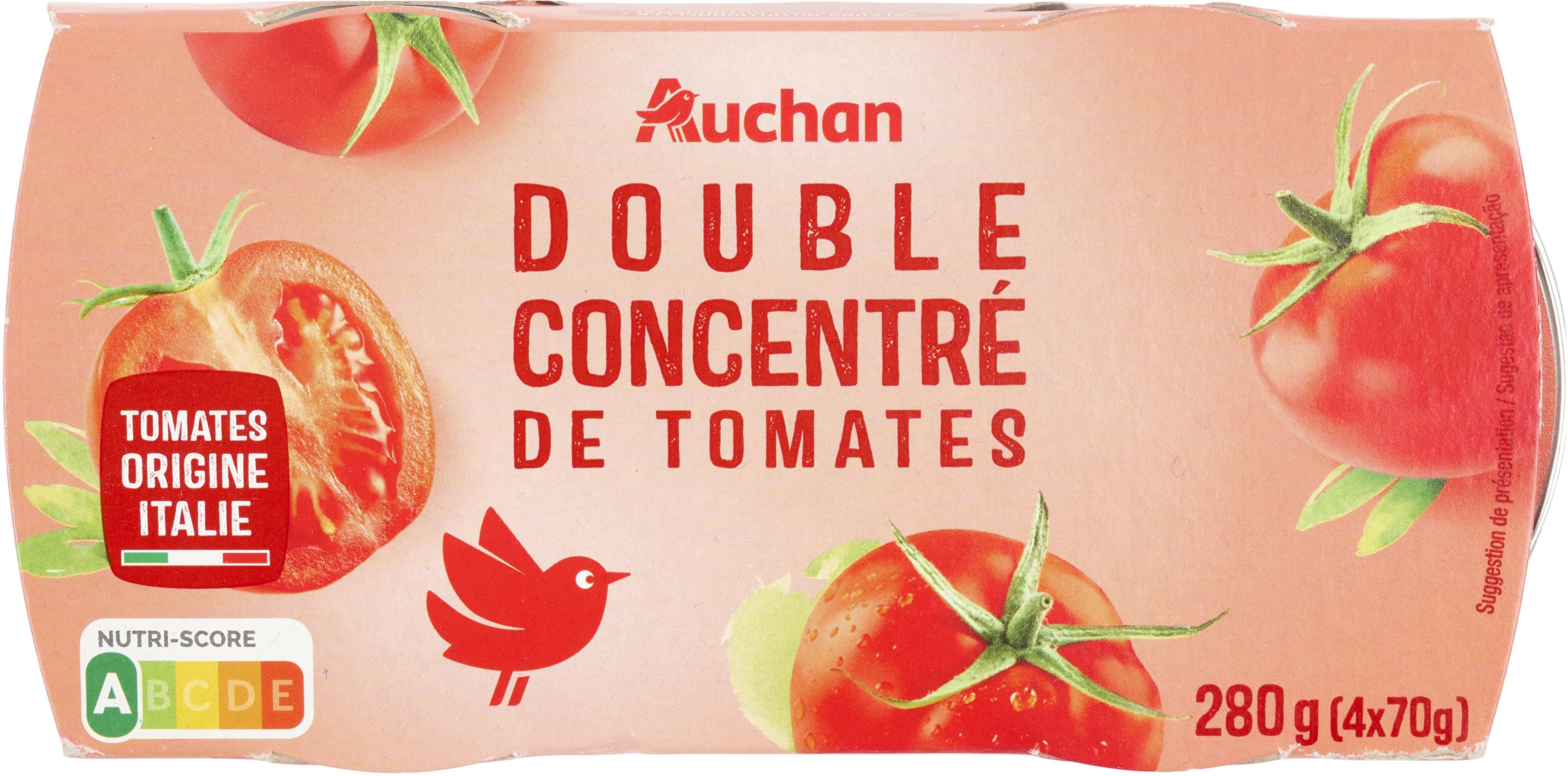 Auchan Double concentré de tomates packshot