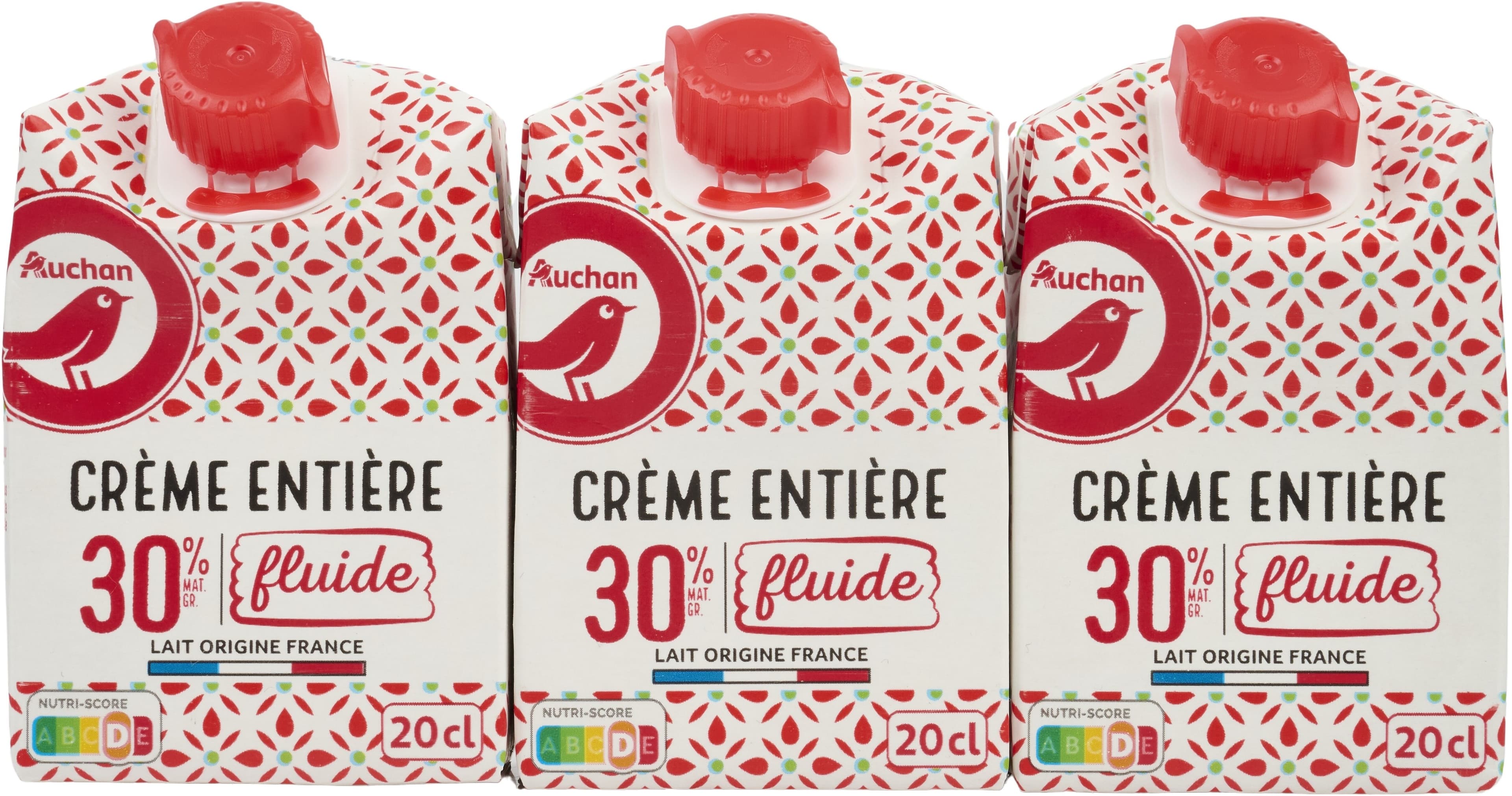 Auchan Crème entière fluide30% mat. gr. packshot