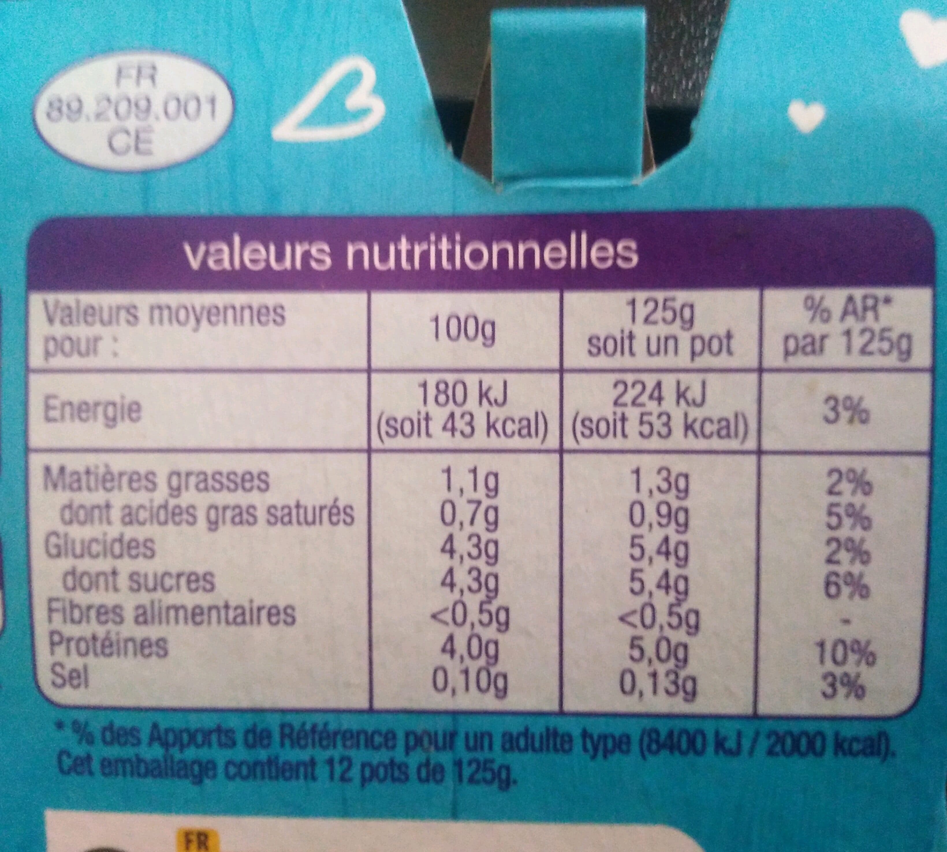 Auchan Yaourt naturetexture ferme packshot