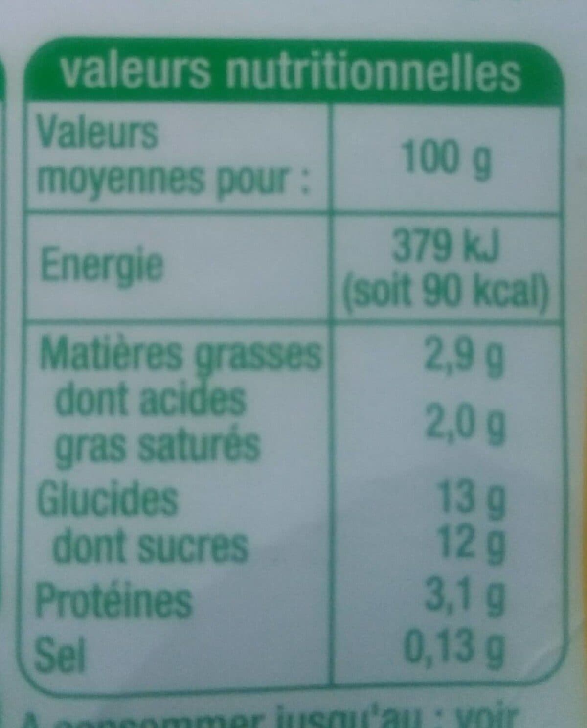 Auchan Yaourt brassé vanille issu de l'agriculture biologique packshot