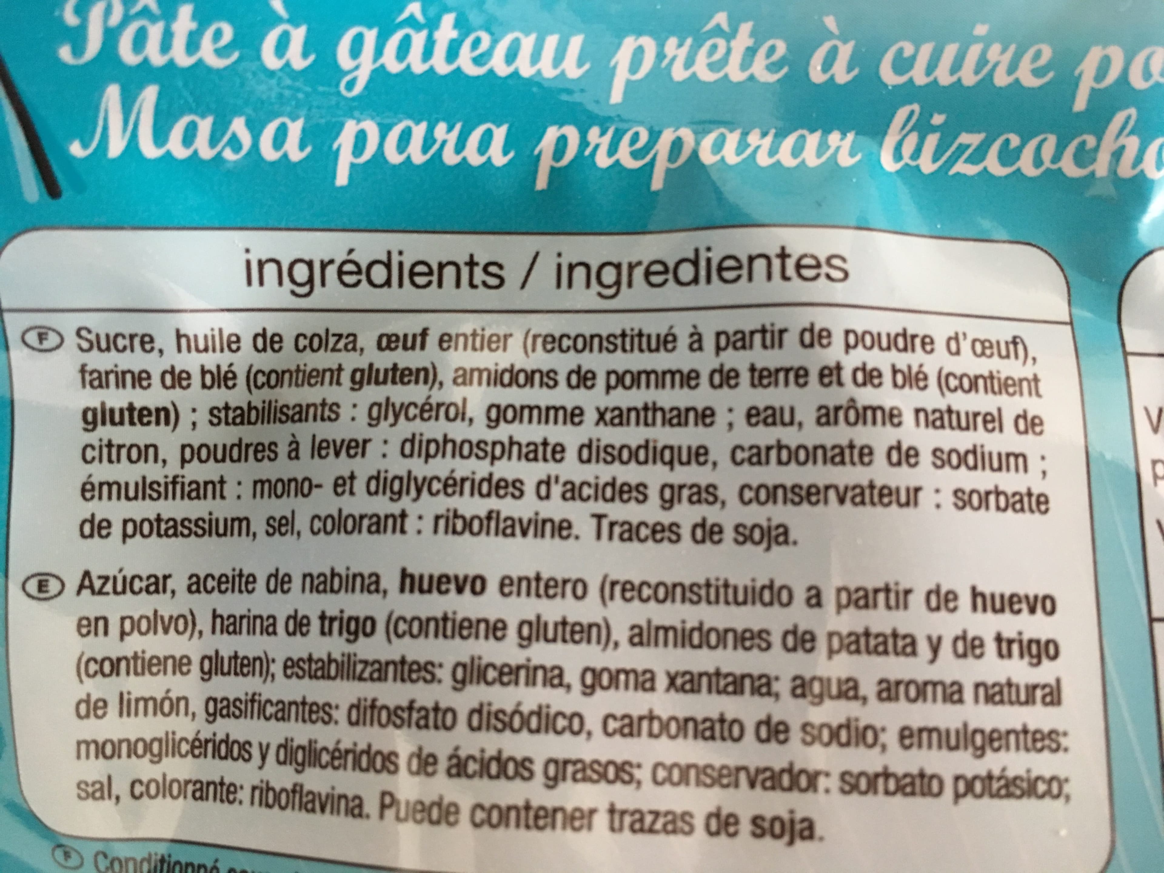 Auchan Moelleux saveur citron tout pret packshot