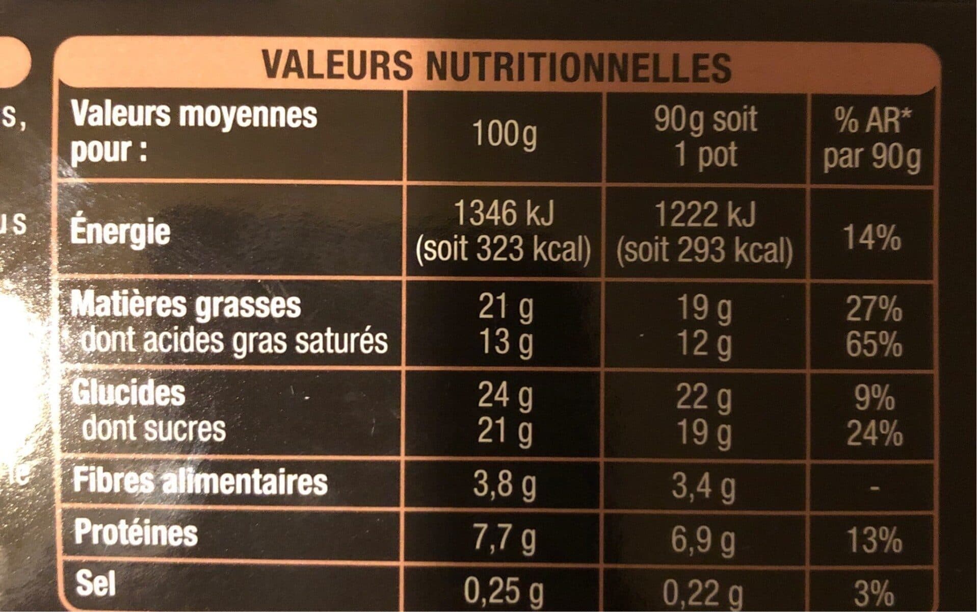 Auchan Mousse au chocolat noir aux oeufs packshot