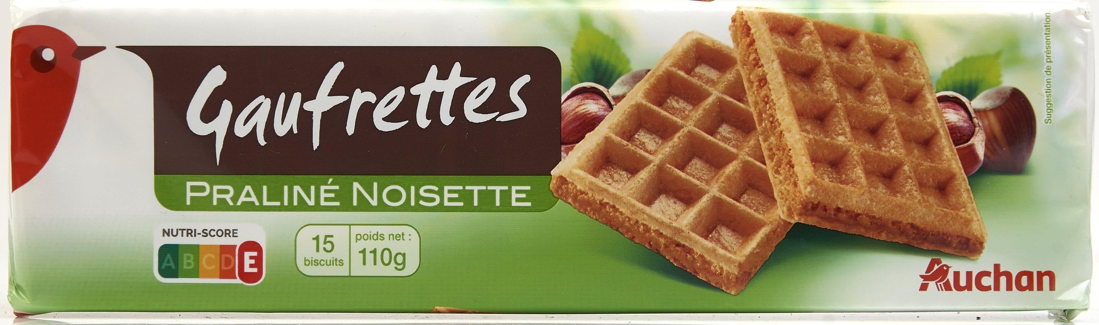 Auchan Gaufrettes praliné noisette packshot
