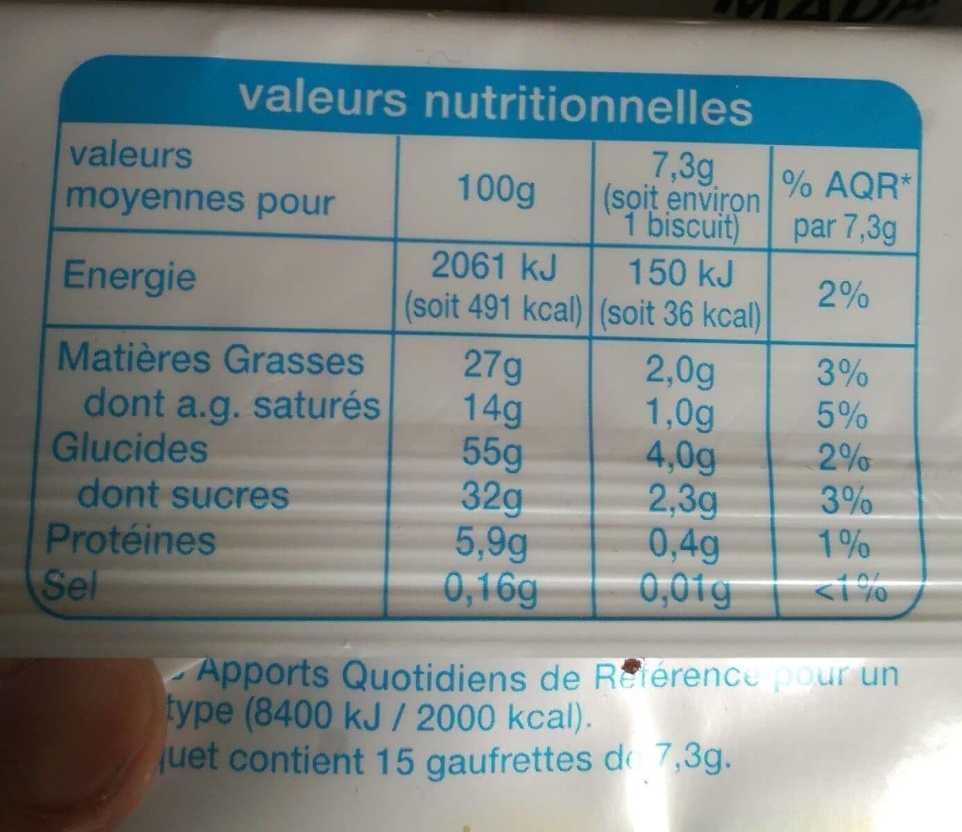 Auchan Gaufrettes chocolat packshot