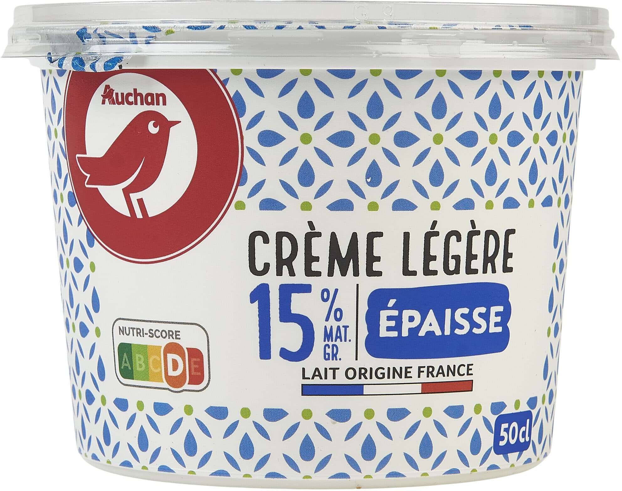 Auchan Crème légère épaisse15% Mat. Gr. packshot