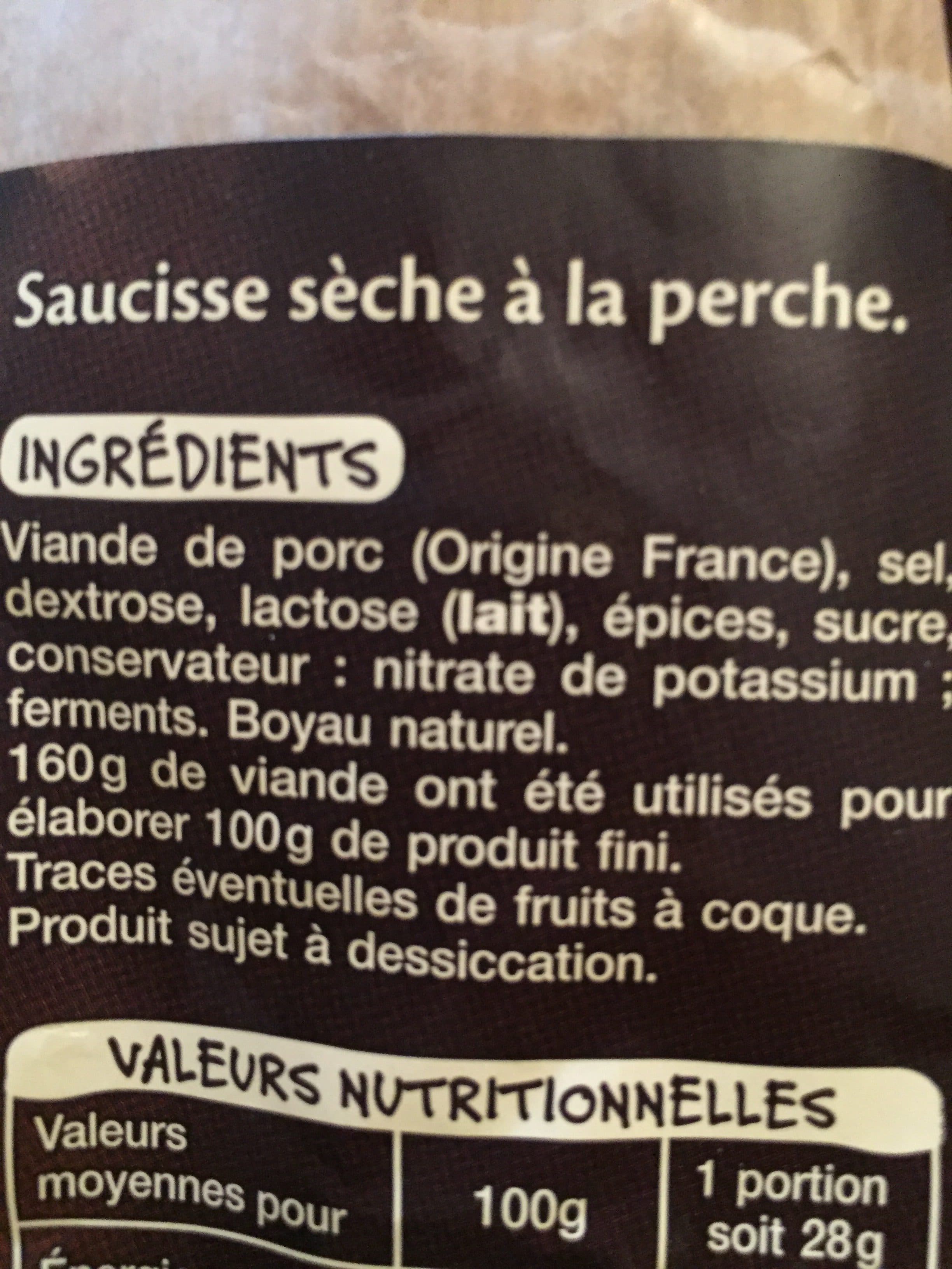 Auchan Saucisse perche d'Aveyron packshot