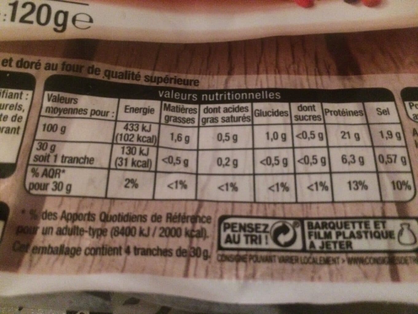 Auchan Filet de poulet tranches épaisses doré au four packshot