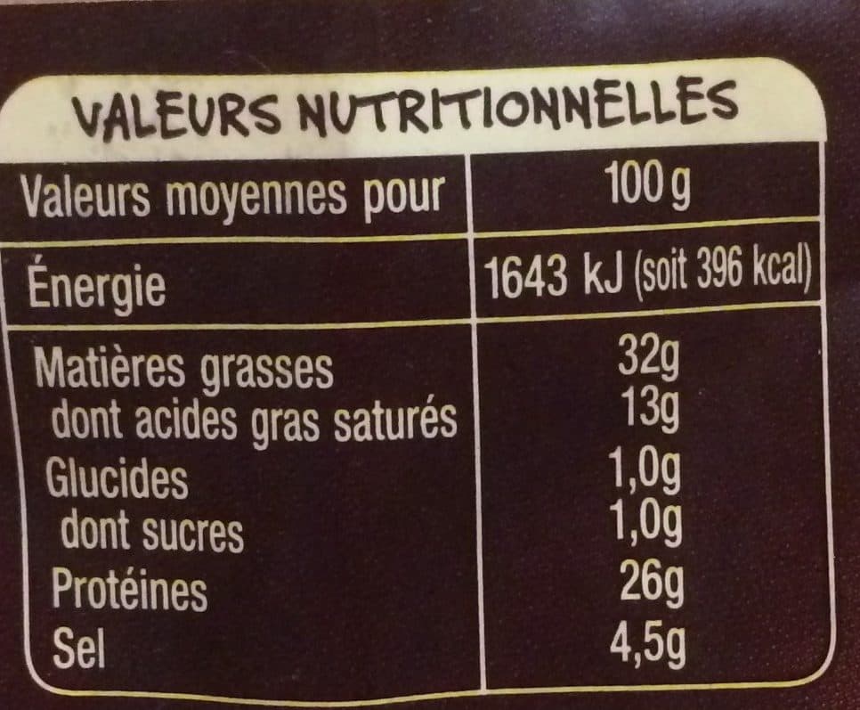 Auchan Saucisson sec de Savoie Beaufort packshot