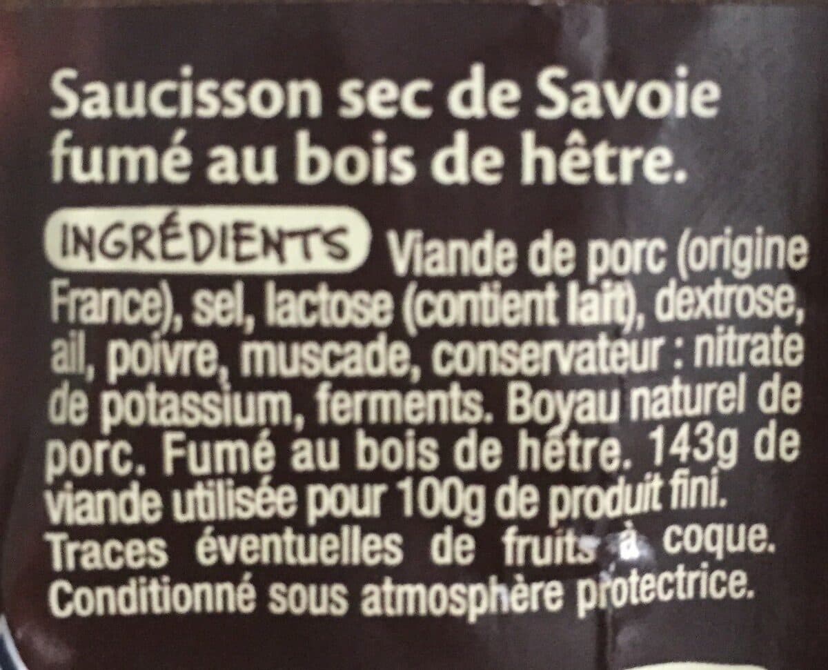 Auchan Saucisson de savoie fumé packshot