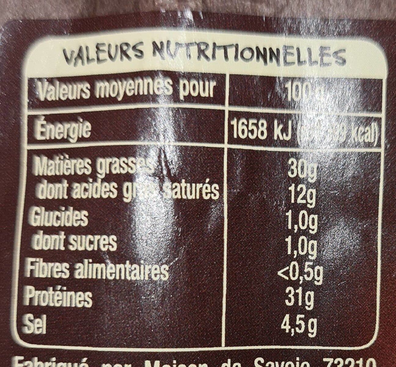 Auchan Saucisson sec de Savoie Poivre packshot