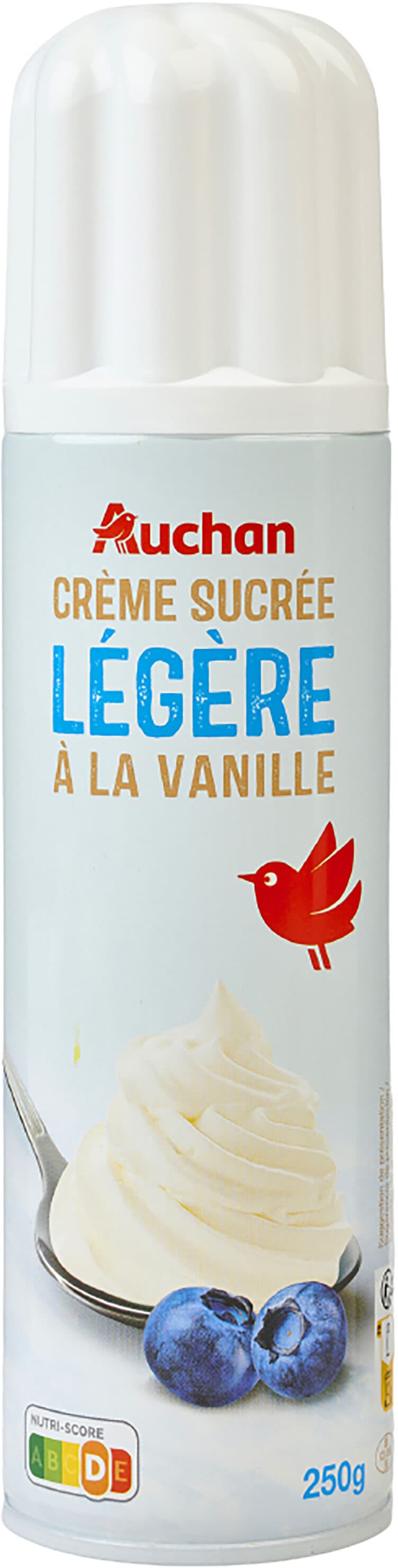Auchan Crème SucréeLégèreA la vanille packshot