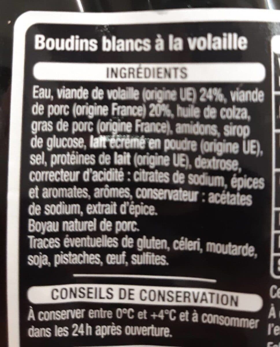 Auchan Boudins blancs à la volaille packshot