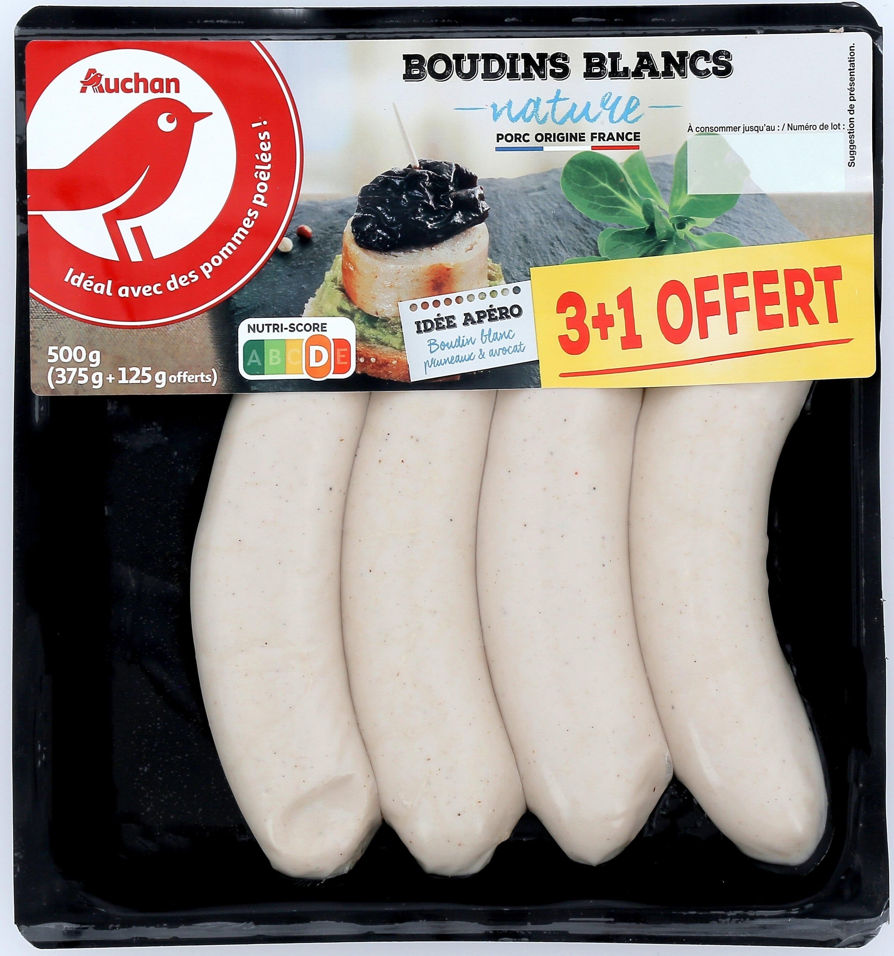 Auchan Boudins blancs nature packshot
