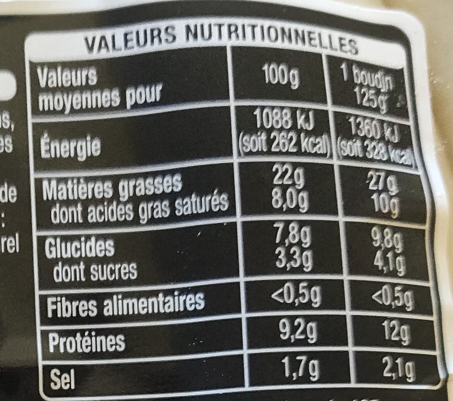 Auchan Boudins blancs aux morilles packshot