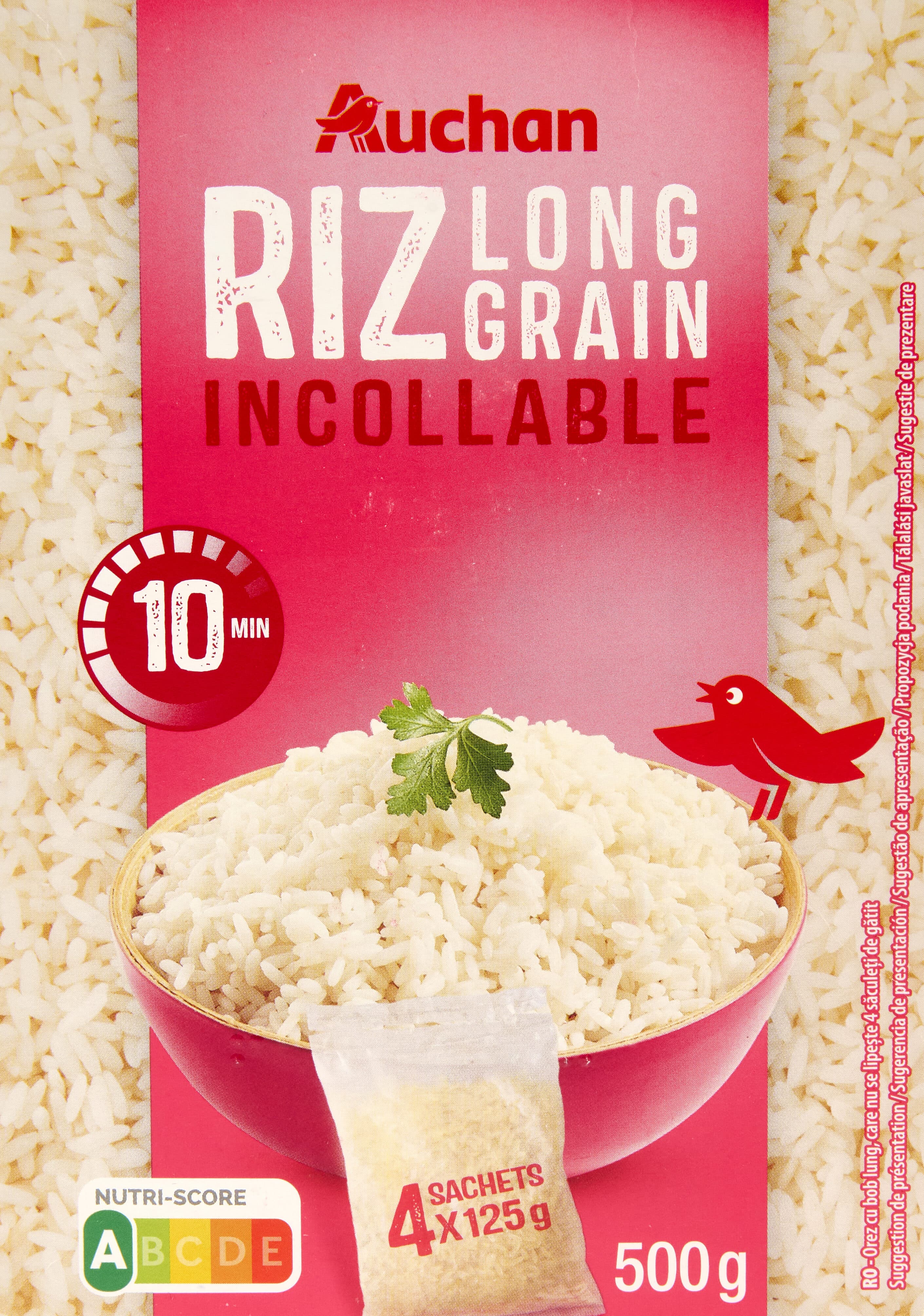 Auchan Riz long grain incollable 10 min packshot