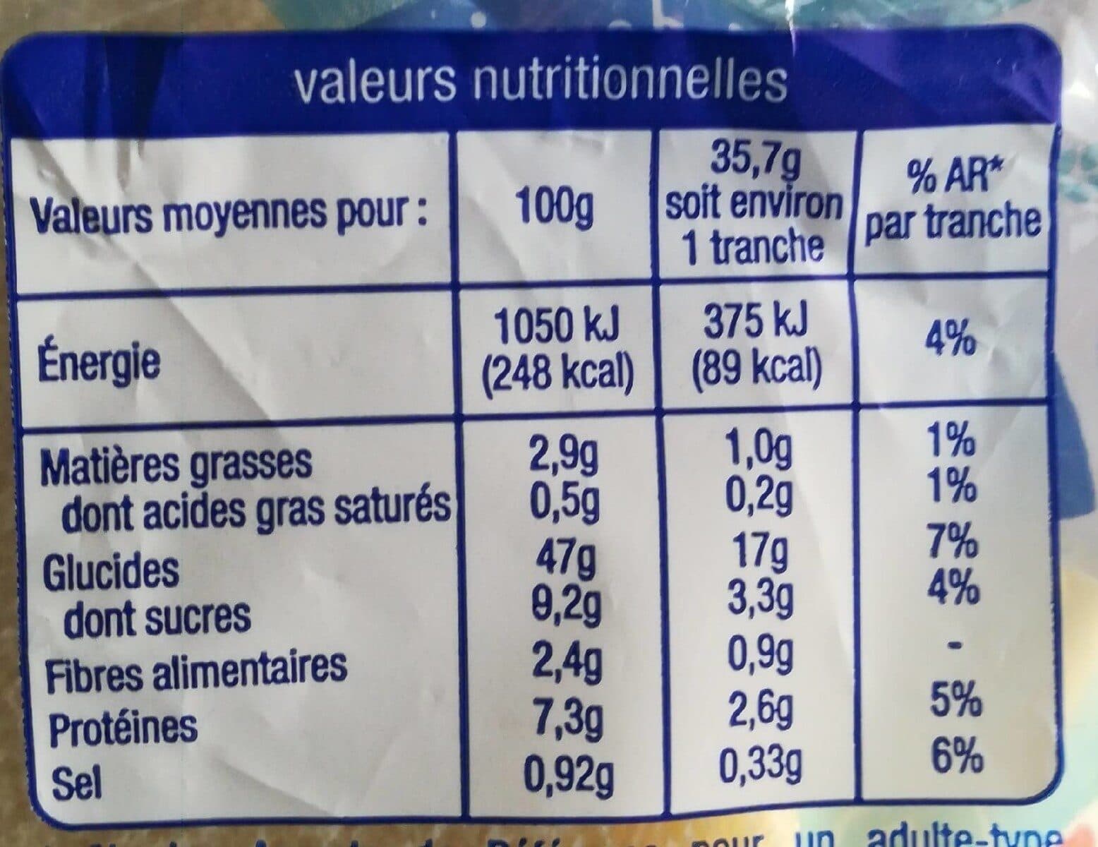 Auchan Carré de mie nature spécial sandwich packshot