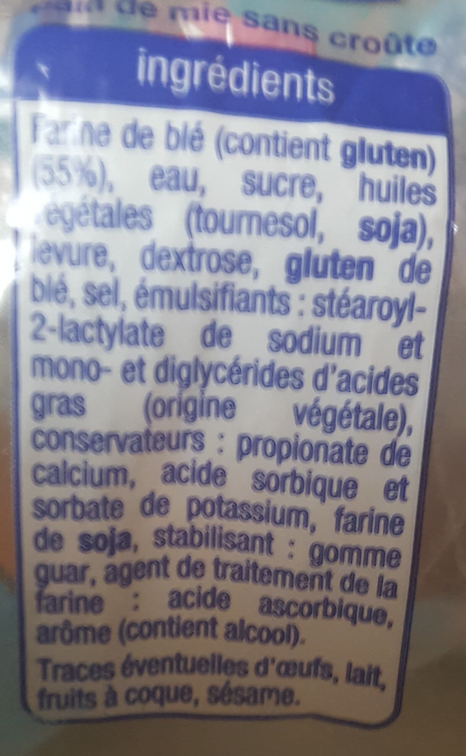 Auchan Pain de mie sans croute packshot