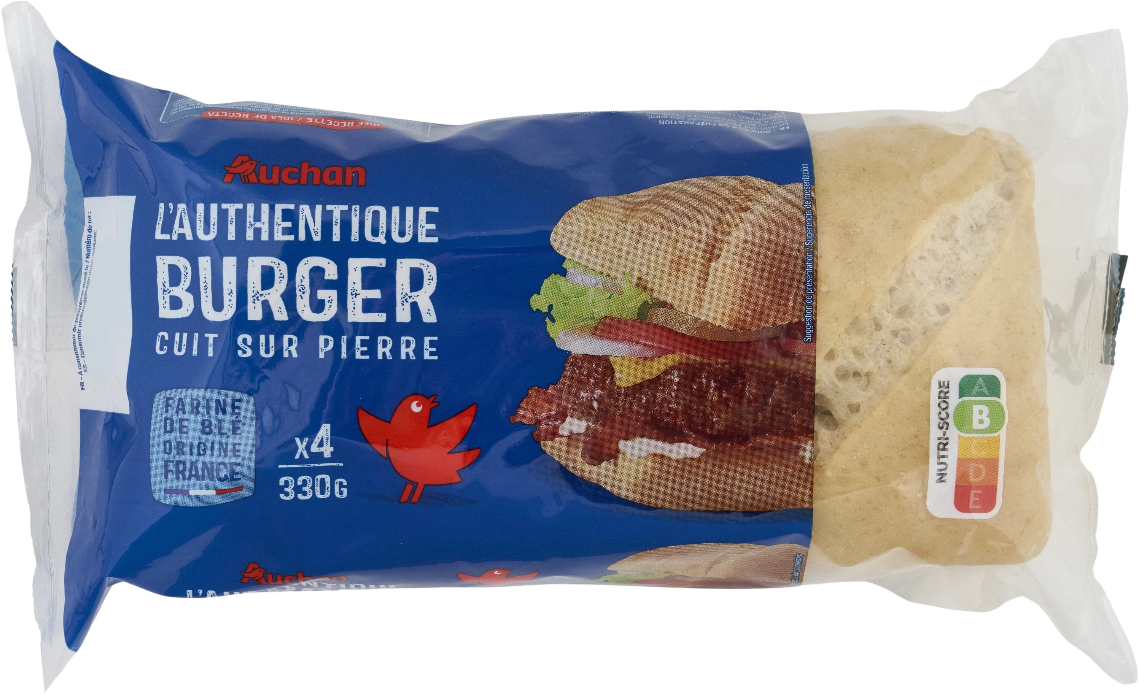 Auchan L'authentique burger packshot
