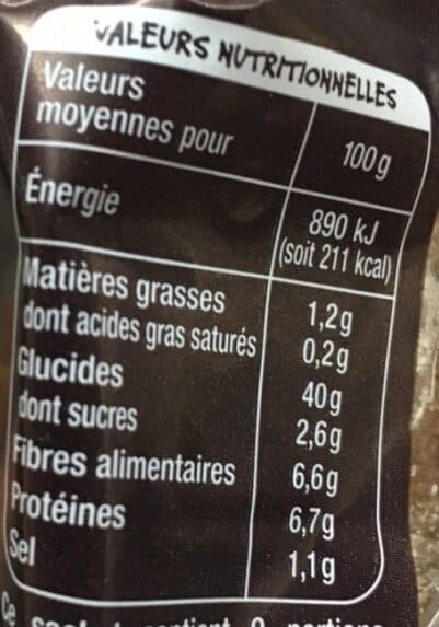 Auchan Pain tranché au seigle packshot
