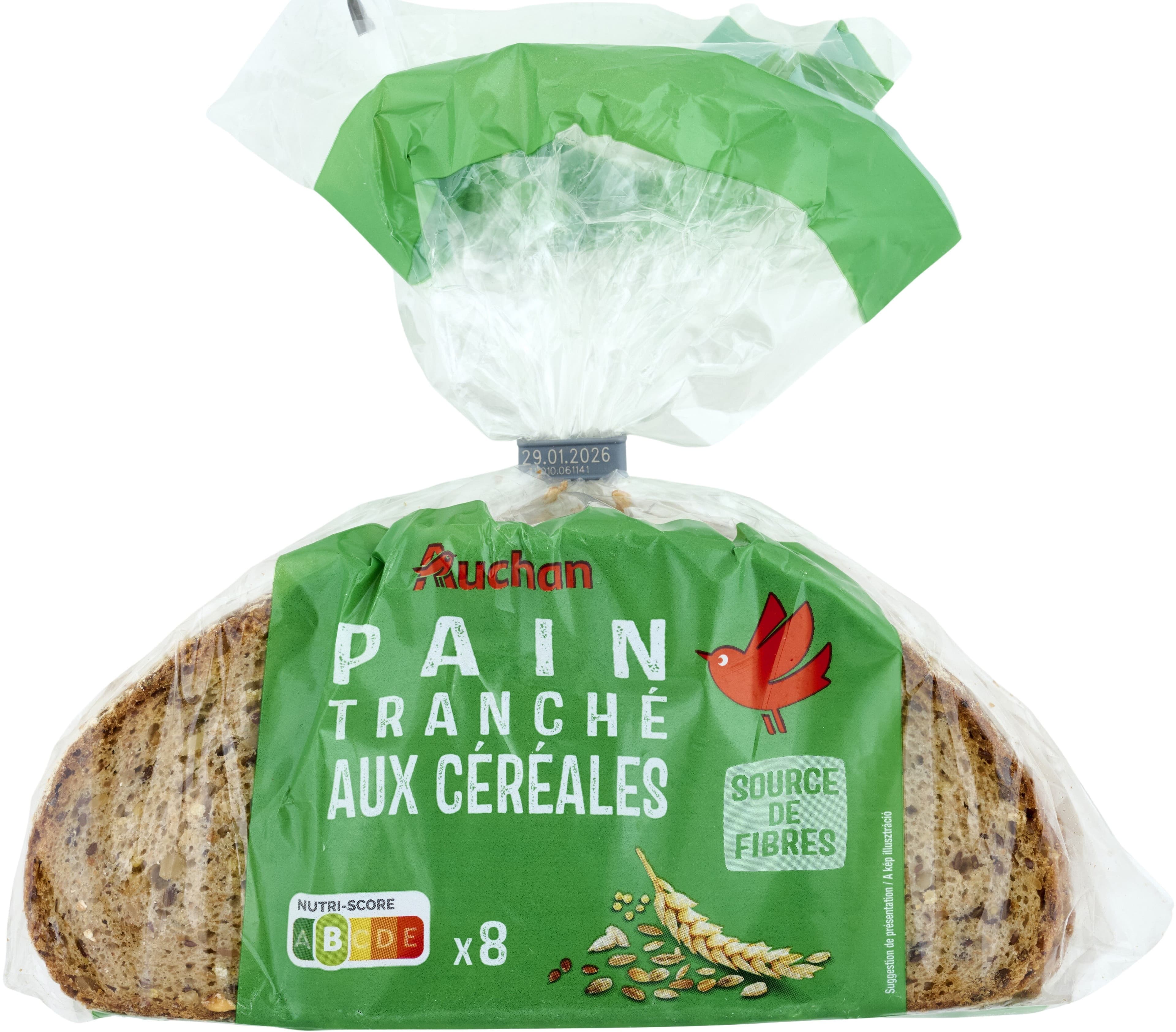 Auchan Pain tranché aux céréales packshot