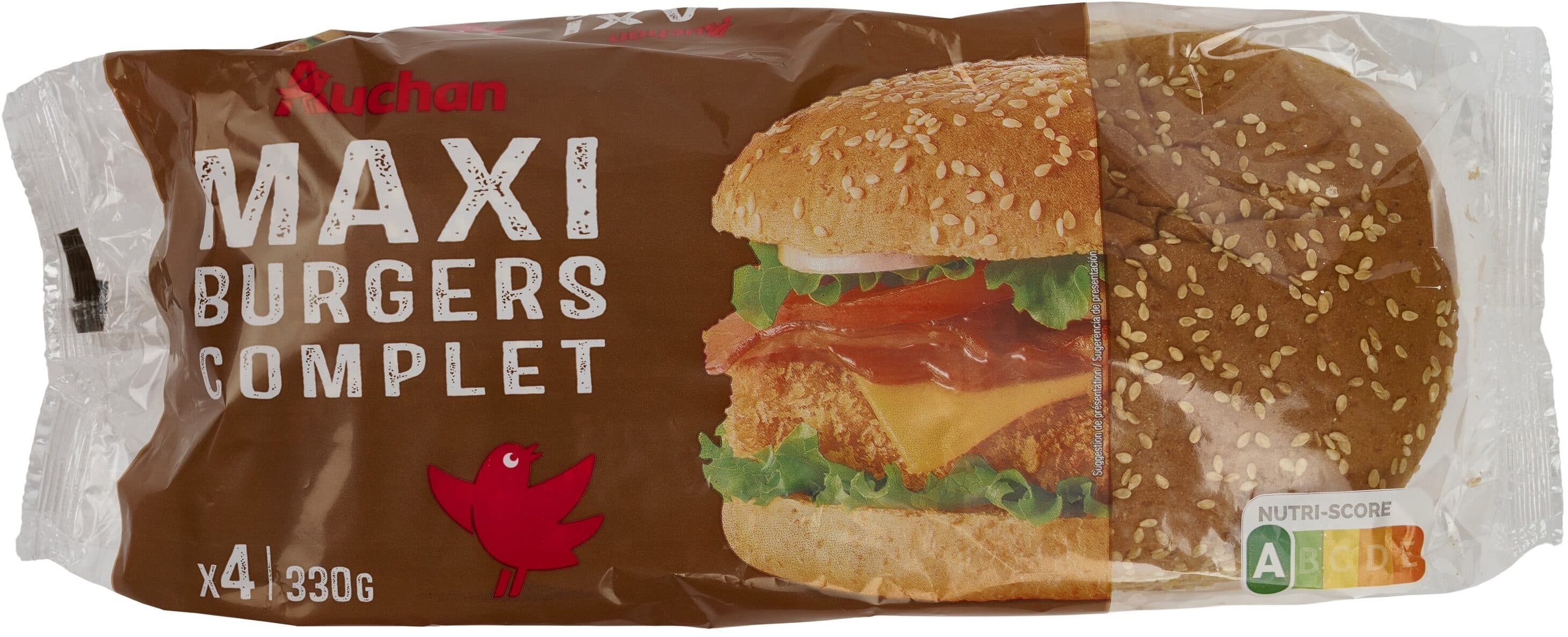 Auchan Produits de boulangerie à la farine de blé complet packshot