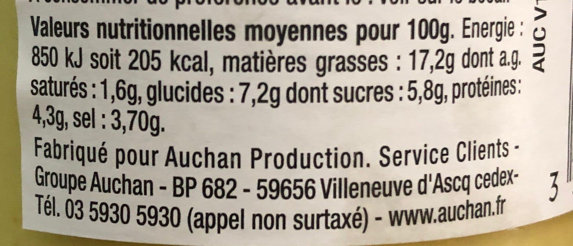 Auchan Moutarde douce packshot