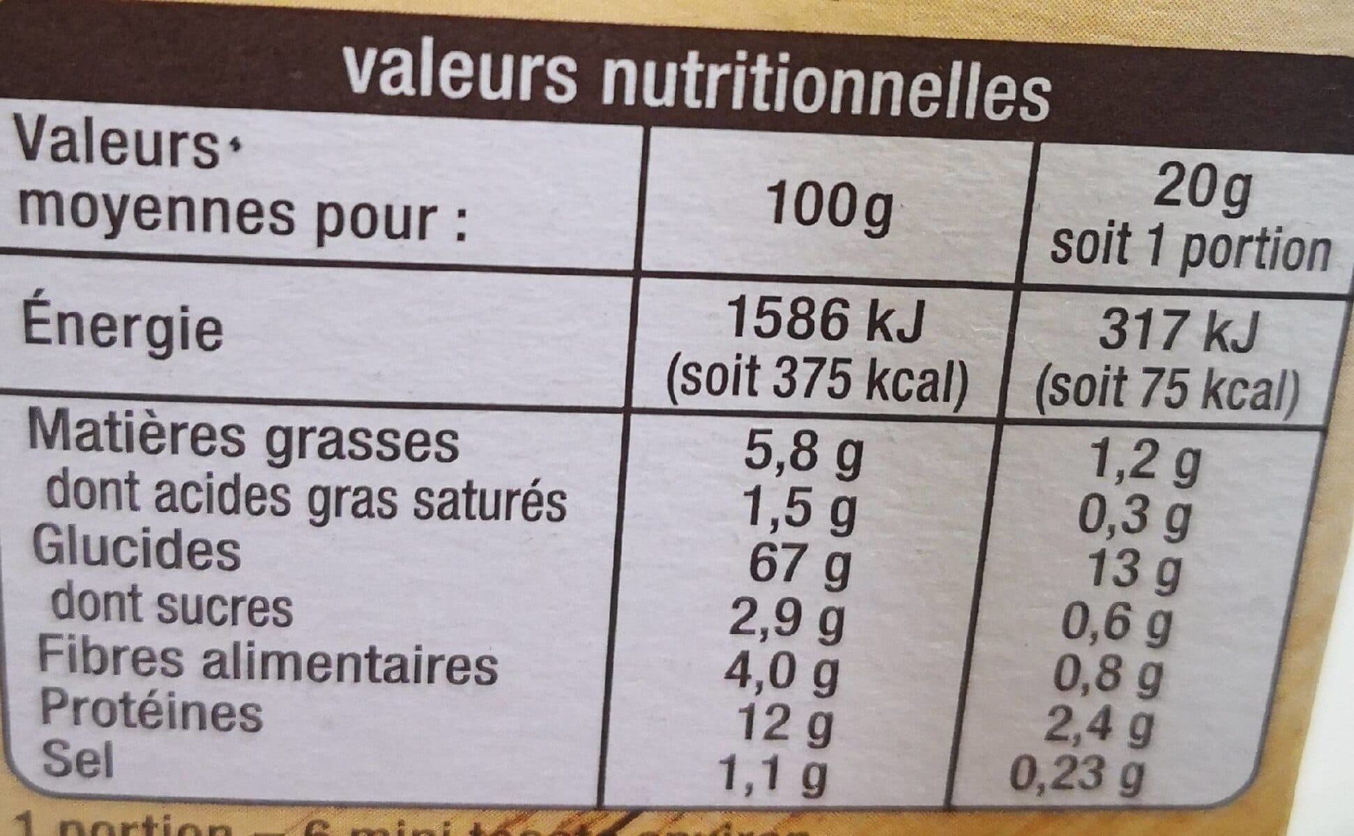 Auchan Apéri'toasts sésame packshot