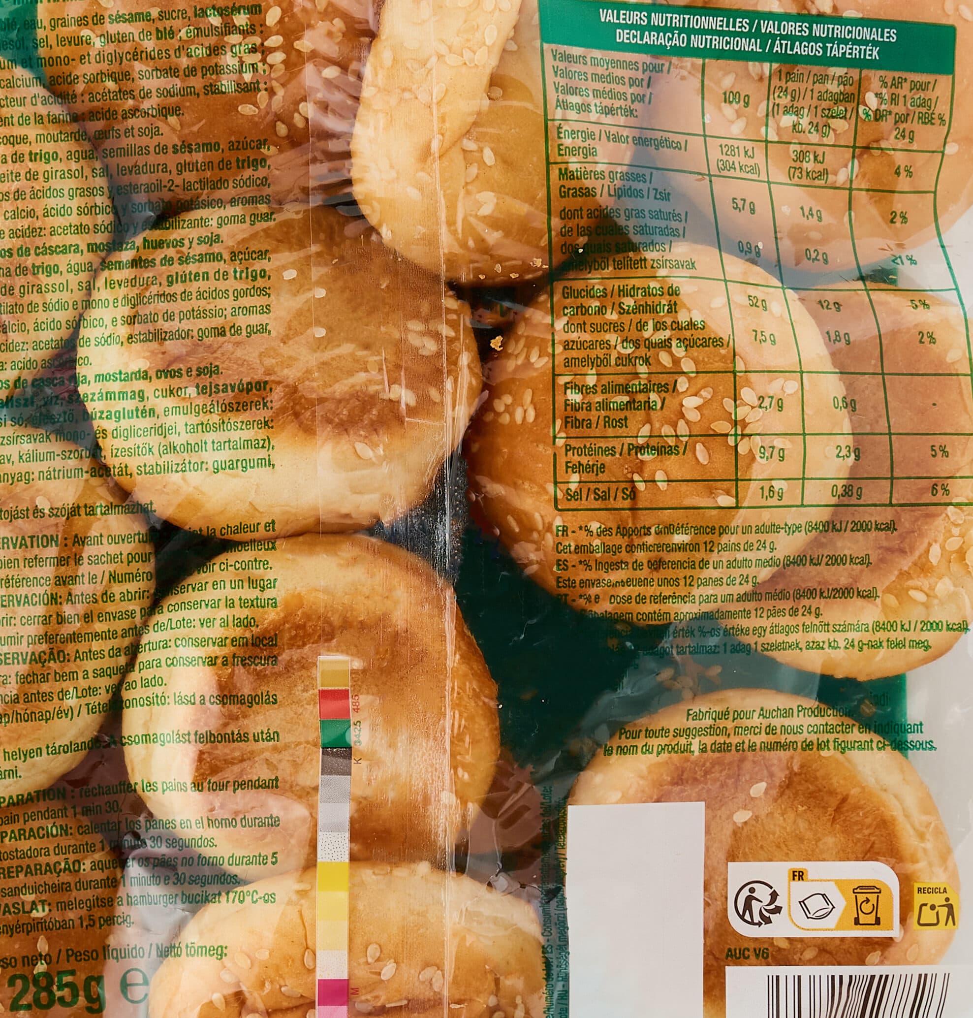 Auchan Mini Burgers Nature packshot