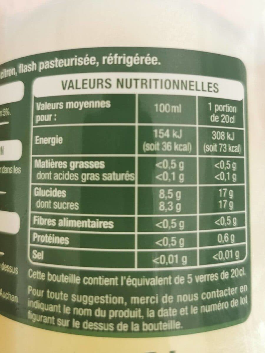 Auchan Préparation citrons pressés packshot