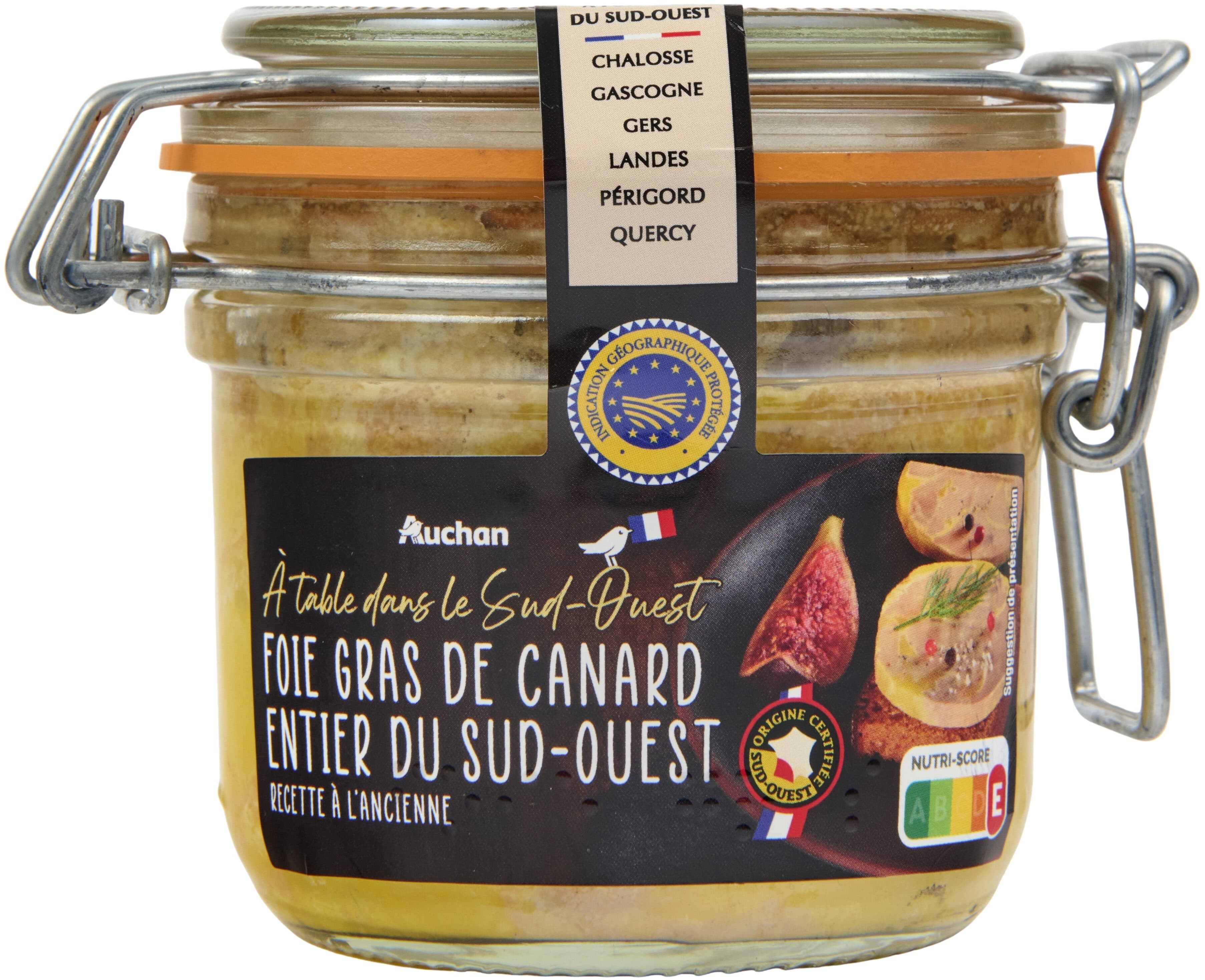 AUCHAN MMM Foie gras de canard entier du Sud-Ouest recette à l'ancienne packshot