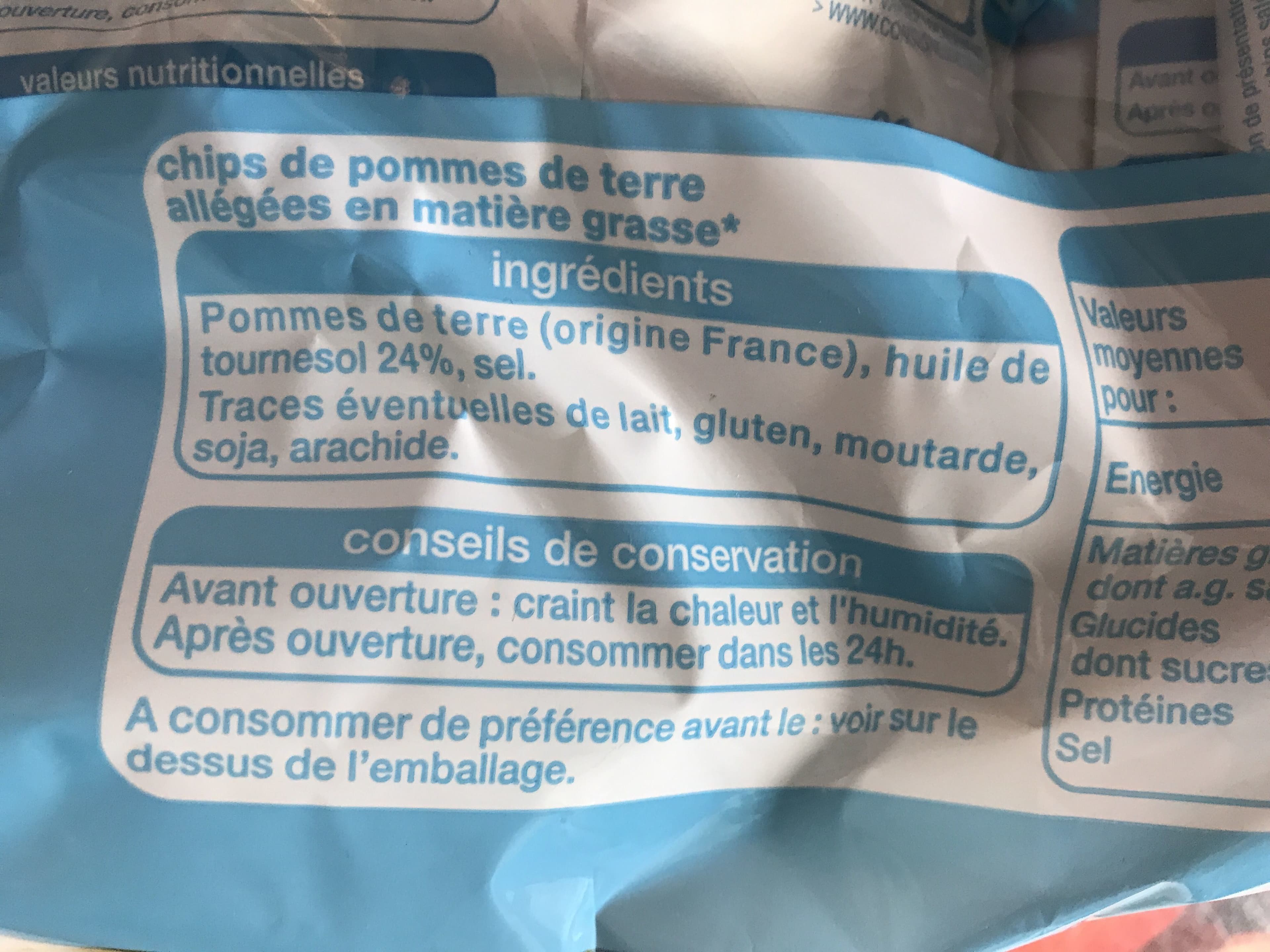 Auchan Chips Allégées packshot