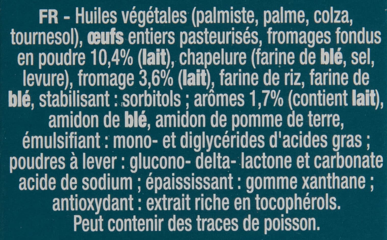 Auchan Mini choux saveur bleu et noix packshot