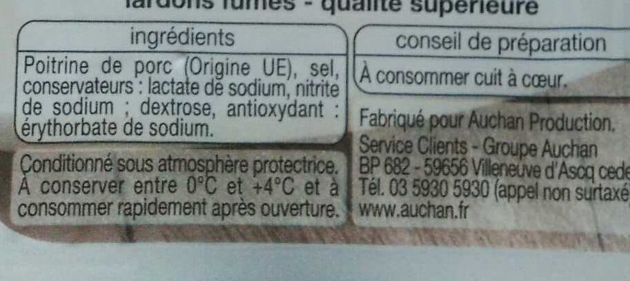 Auchan Lardons fumés packshot