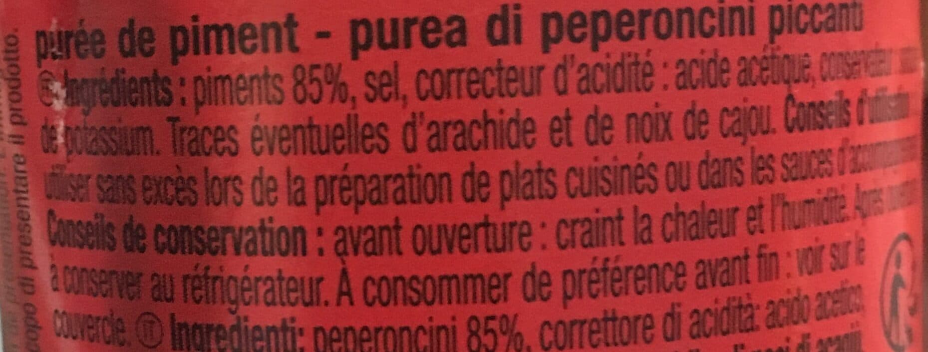 Auchan Purée de piments forts packshot